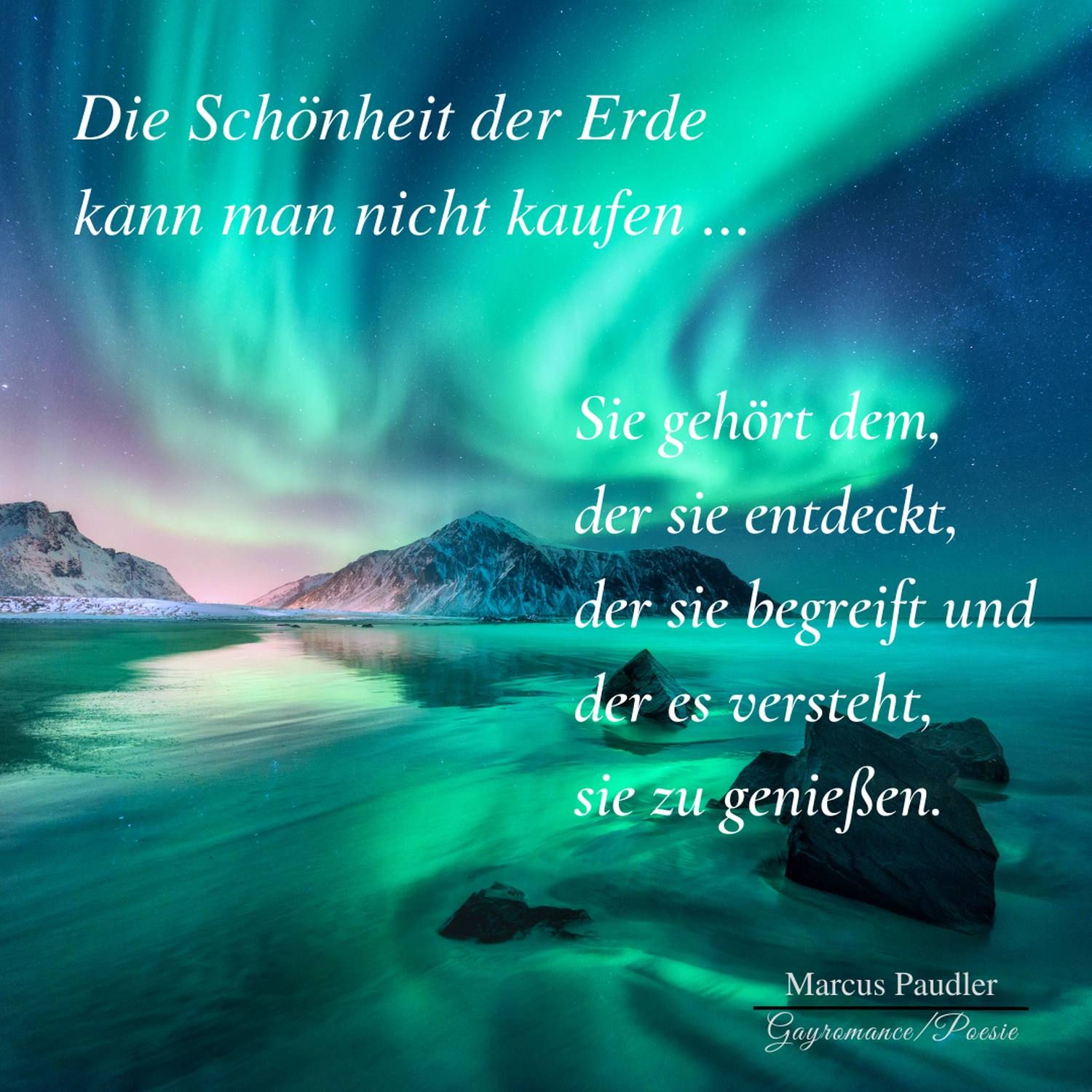 Die Schönheit-Lyrik von Marcus Paudler